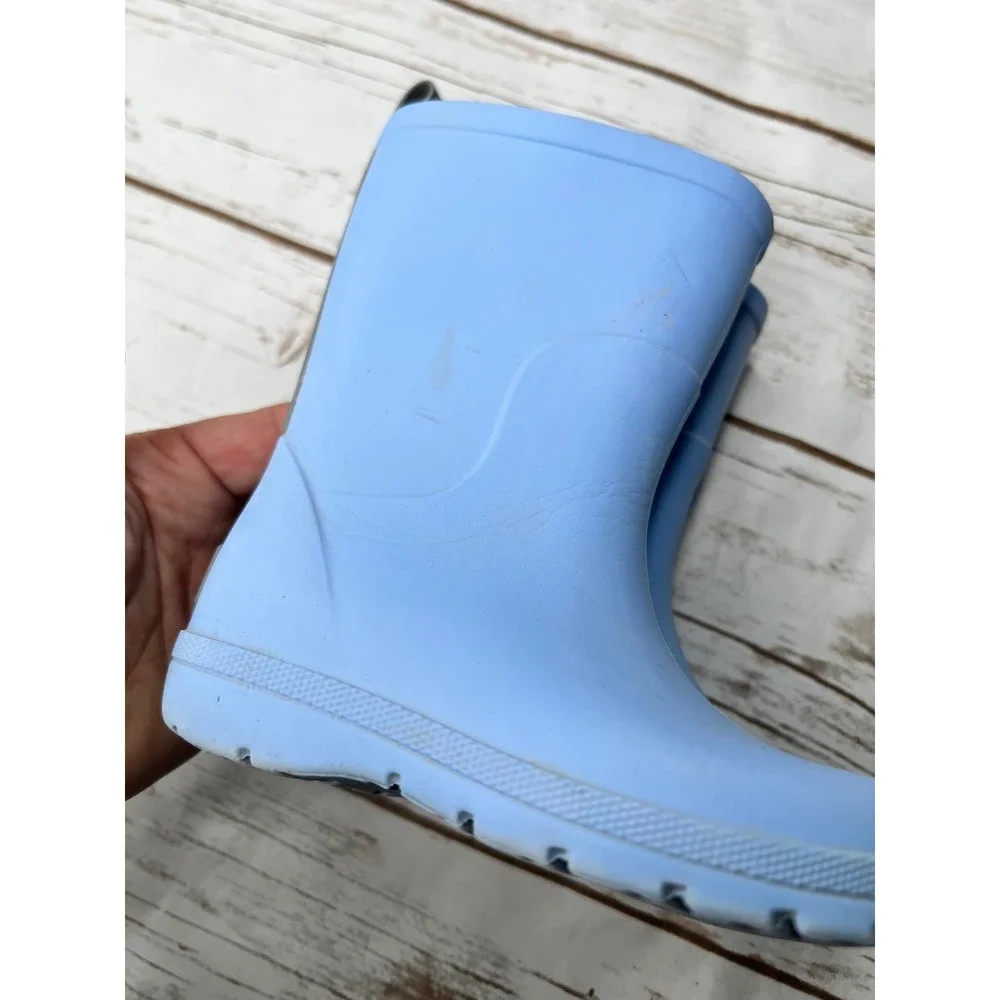 Totes Rain Boots Light Blue Everywear Lightweight Waterproof Kids 7-8